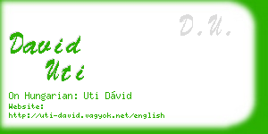 david uti business card
